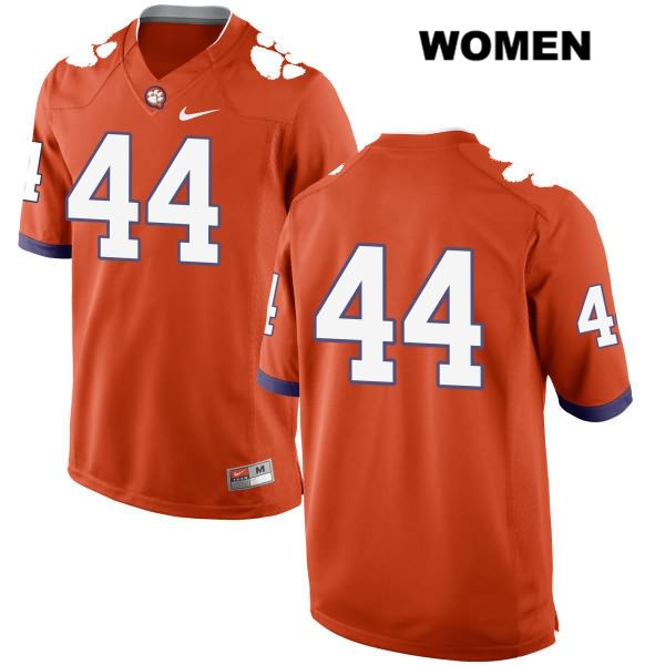 Women's Clemson Tigers #44 Nyles Pinckney Stitched Orange Authentic Nike No Name NCAA College Football Jersey EKN5046OX